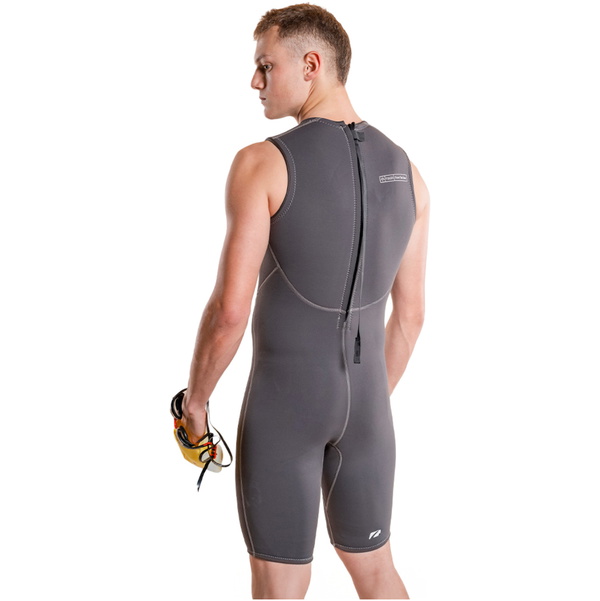 2026 ZONE3 Hombres Yulex Kneeskin NA26MYKS104 - Black / Grey